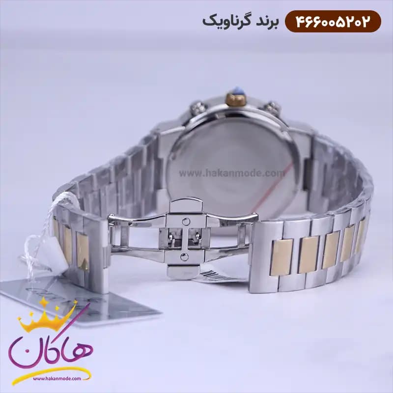 ساعت گرناویک ست فلزی کرنوگراف نقره ای طلایی 466005202-466005201 — تصویر ۳