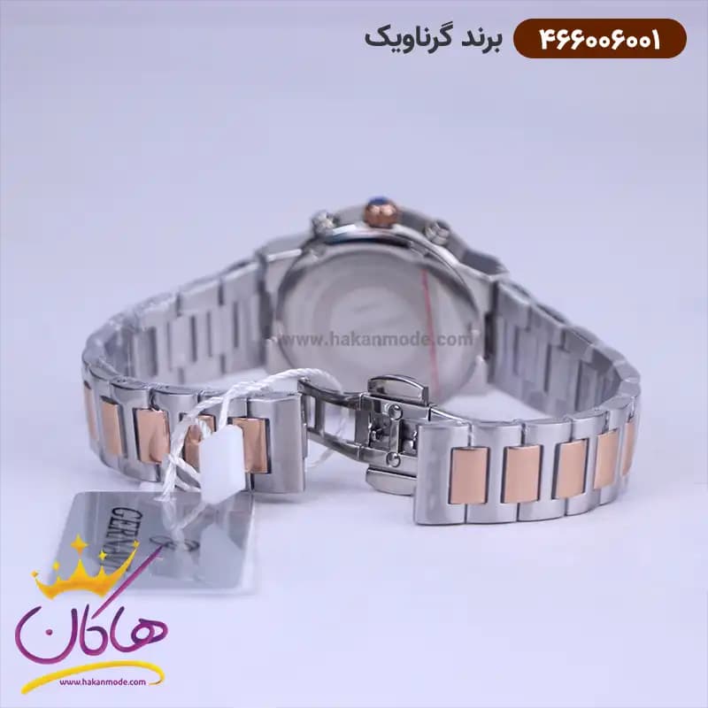 ساعت گرناویک ست فلزی کرنوگراف نقره ای رزگلد 466006002-466006001 — تصویر ۶