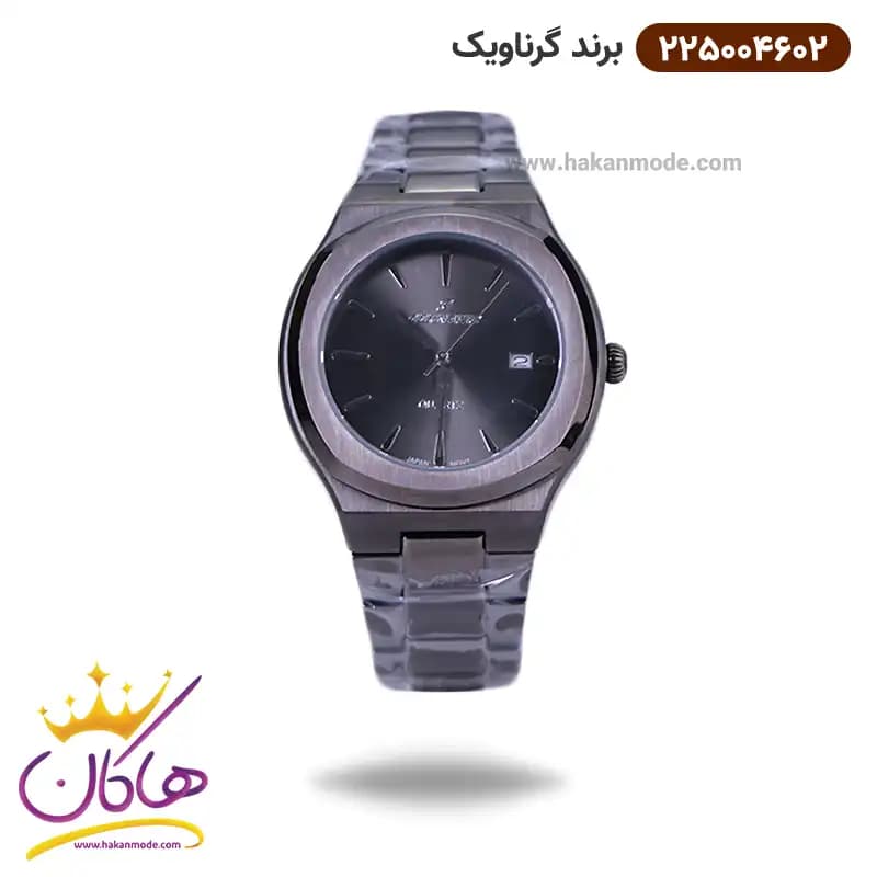 ساعت گرناویک ست فلزی مشکی 225004602-225004601 — تصویر ۲
