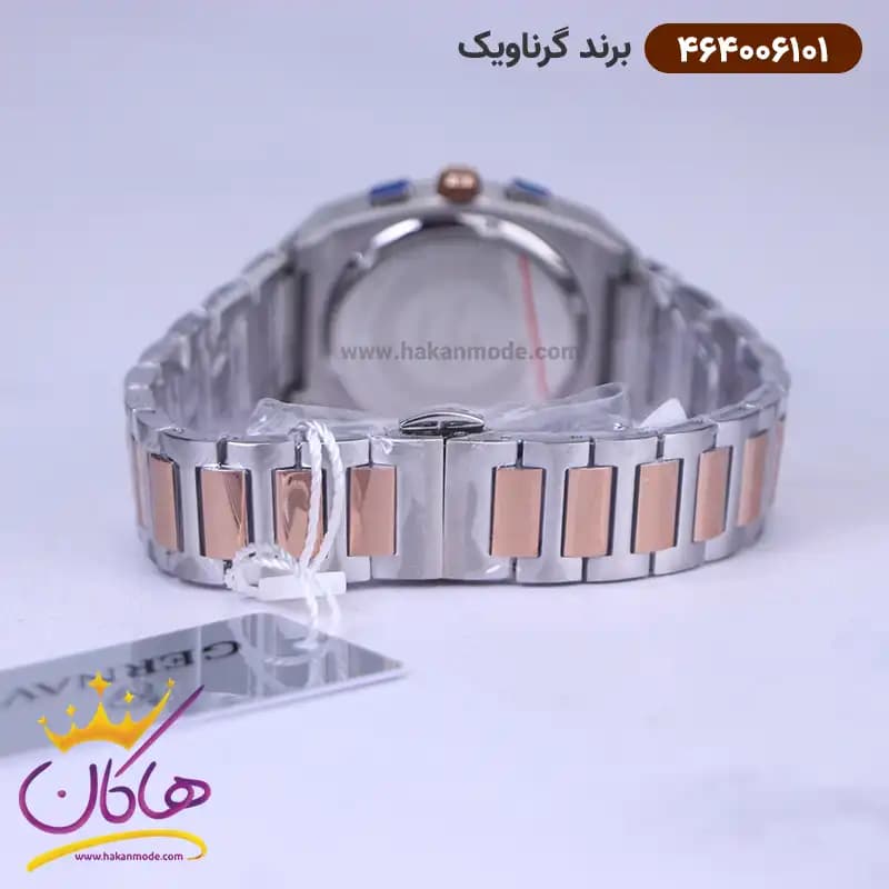 ساعت گرناویک ست فلزی نقره ای رزگلد کرنوگراف 464006102-464006101 — تصویر ۷