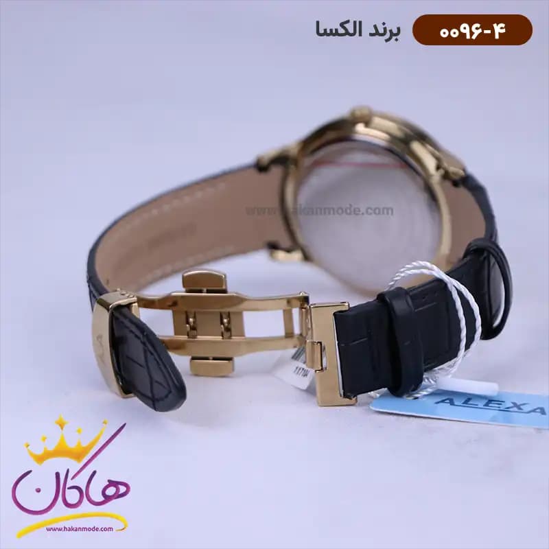 ساعت الکسا ست بند چرم صفحه سبز 0096-0097 — تصویر ۶