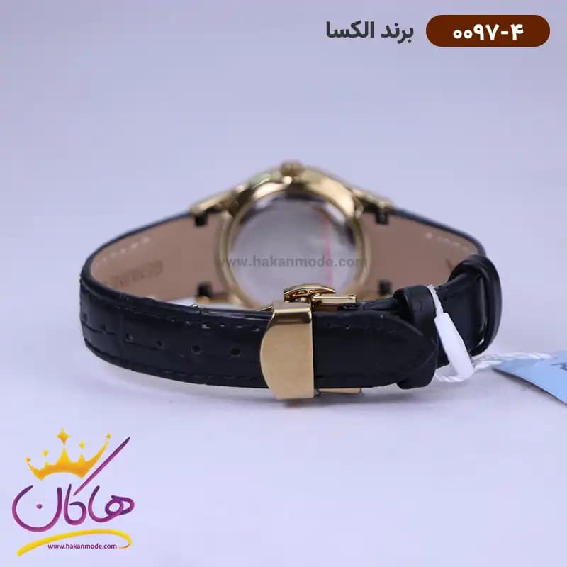 ساعت الکسا ست بند چرم صفحه سبز 0096-0097 — تصویر ۴