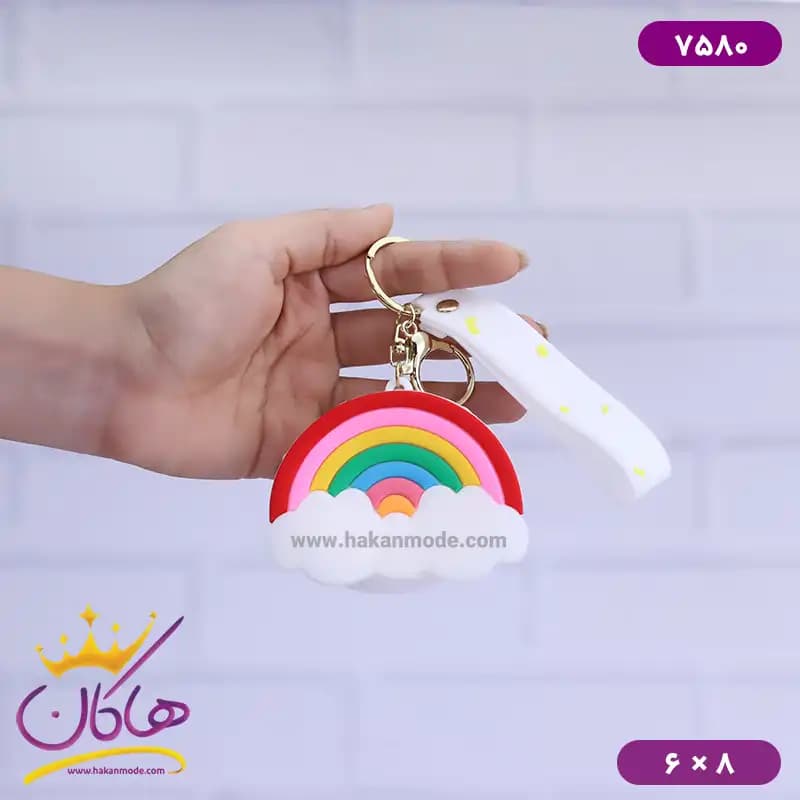 جا هندزفری سیلیکونی طرح رنگین کمان 7580 — تصویر ۲