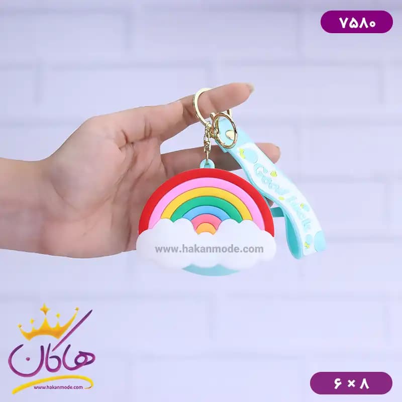 جا هندزفری سیلیکونی طرح رنگین کمان 7580 — تصویر ۴