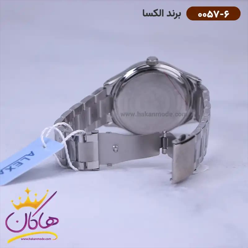 ساعت الکسا مردانه فلزی نقره ای 0057/6 — تصویر ۲