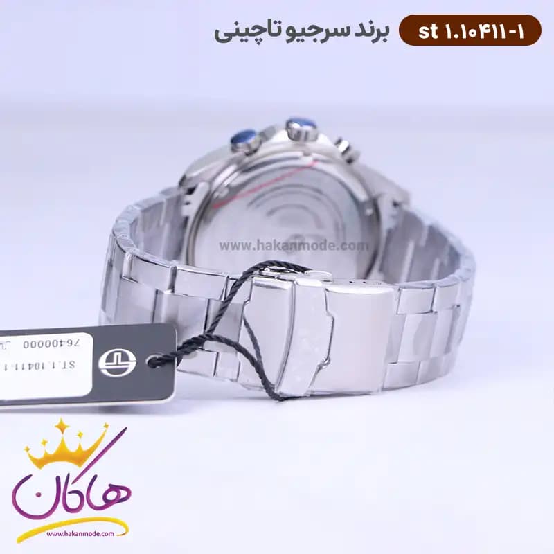 ساعت سرجیو تاچینی مردانه فلزی صفحه مشکی کرنوگراف ST 1.10411/1 — تصویر ۲