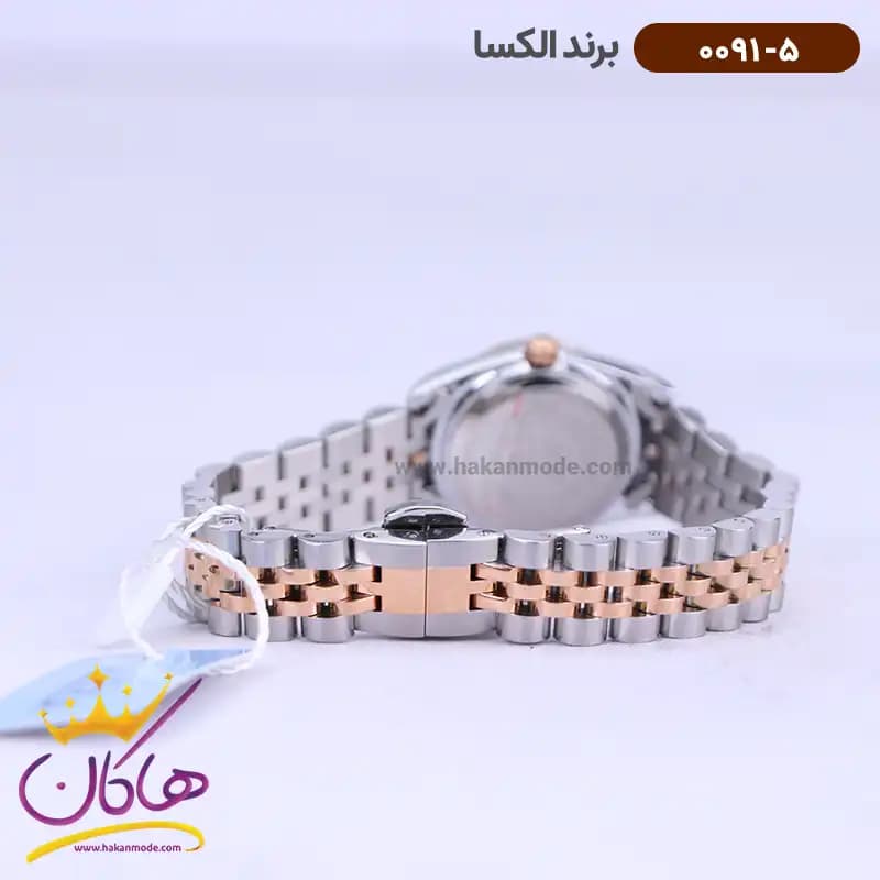 ساعت الکسا زنانه فلزی نقره ای رزگلد 0091/5 — تصویر ۲