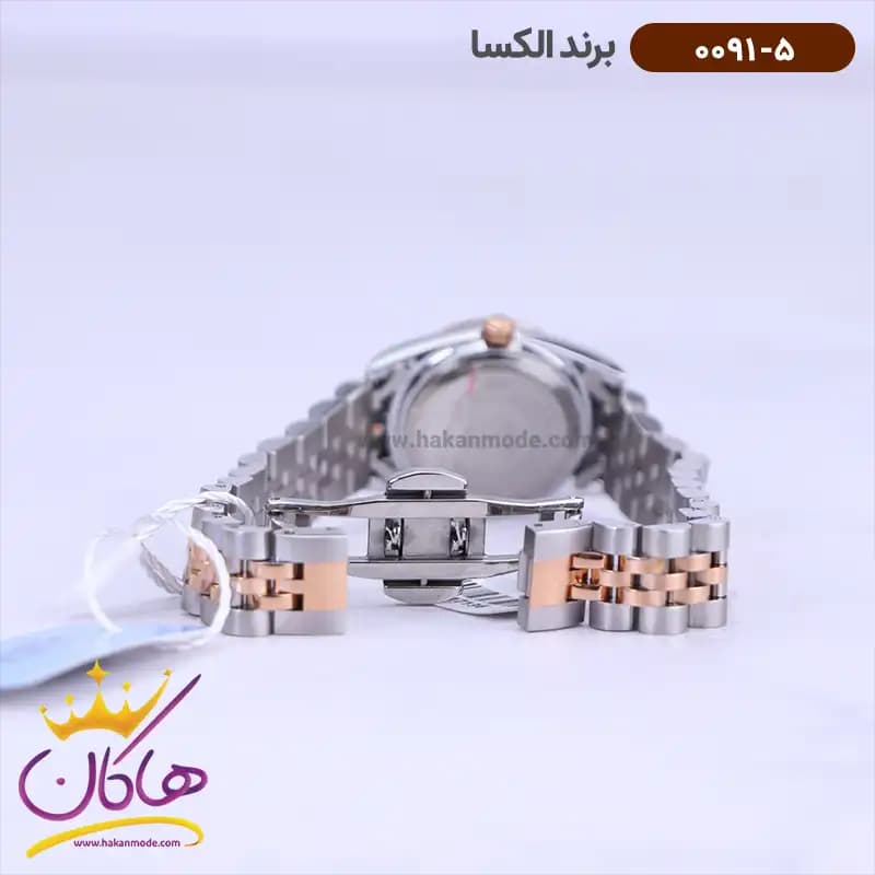 ساعت الکسا زنانه فلزی نقره ای رزگلد 0091/5 — تصویر ۳