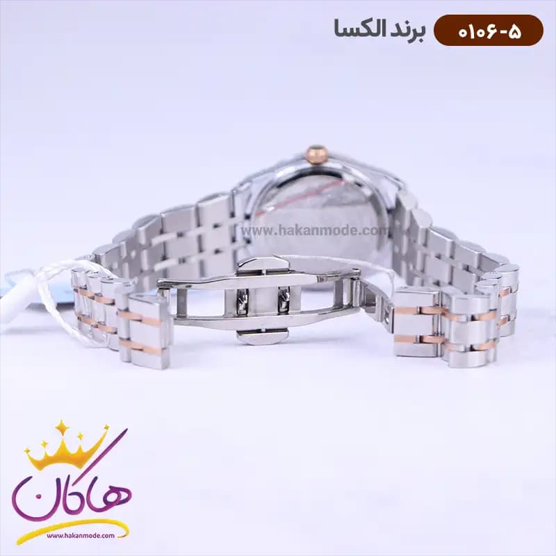 ساعت الکسا زنانه فلزی نقره ای رزگلد 0106/5 — تصویر ۲