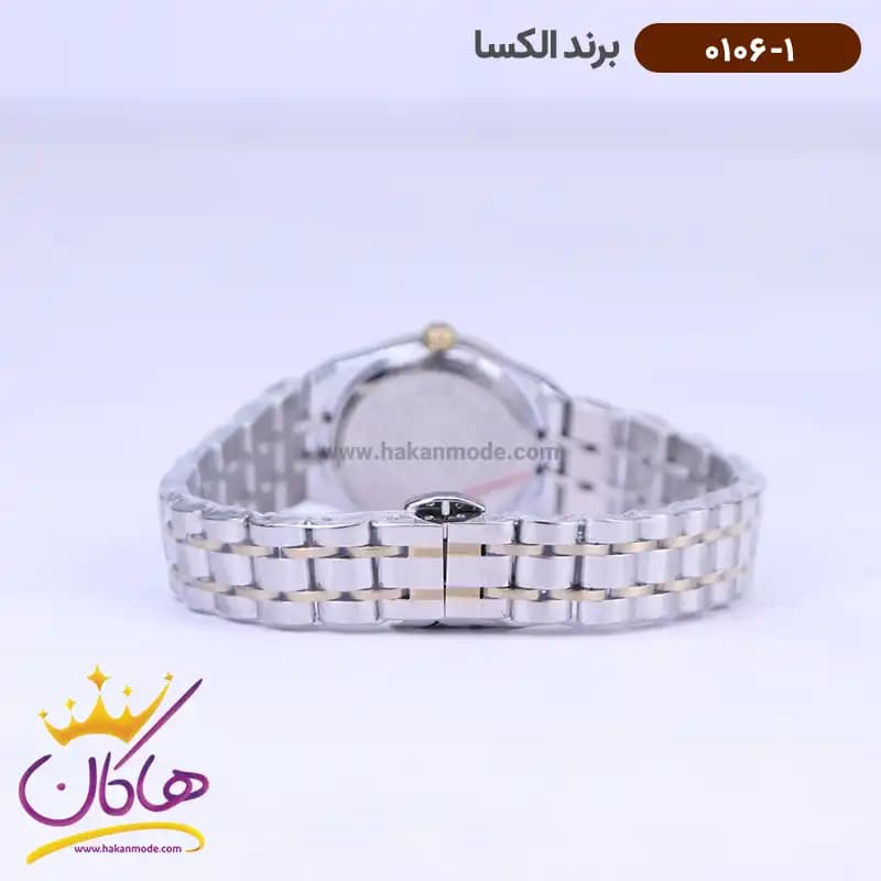 ساعت الکسا زنانه فلزی نقره ای طلایی 0106/1 — تصویر ۳