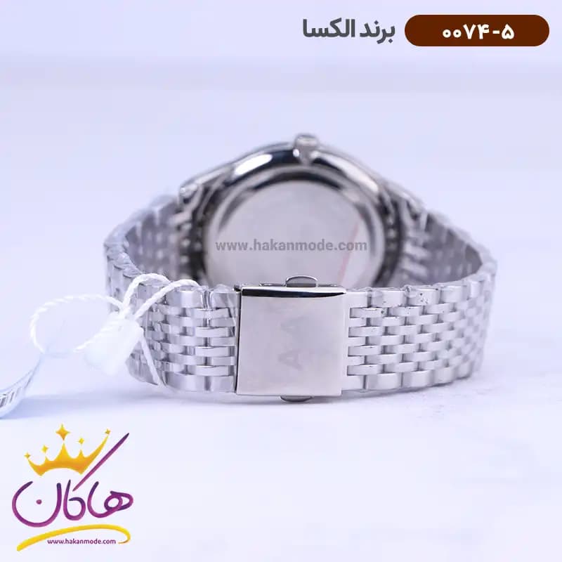 ساعت الکسا مردانه فلزی صفحه مشکی 0074/5 — تصویر ۲