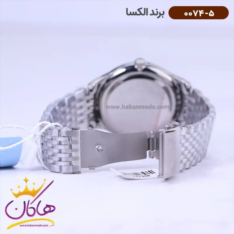 ساعت الکسا مردانه فلزی صفحه مشکی 0074/5 — تصویر ۳