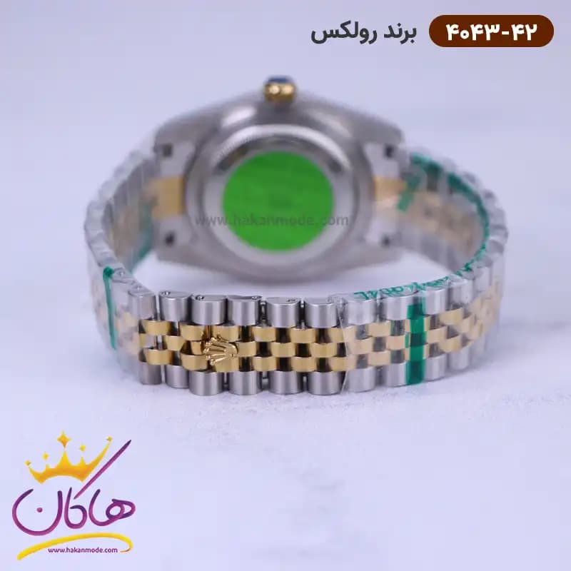 ساعت رولکس مردانه فلزی دیت جاست نقره ای طلایی 4043/42 — تصویر ۳