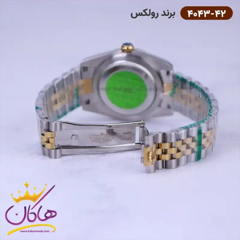 ساعت رولکس مردانه فلزی دیت جاست نقره ای طلایی 4043/42 — تصویر ۲