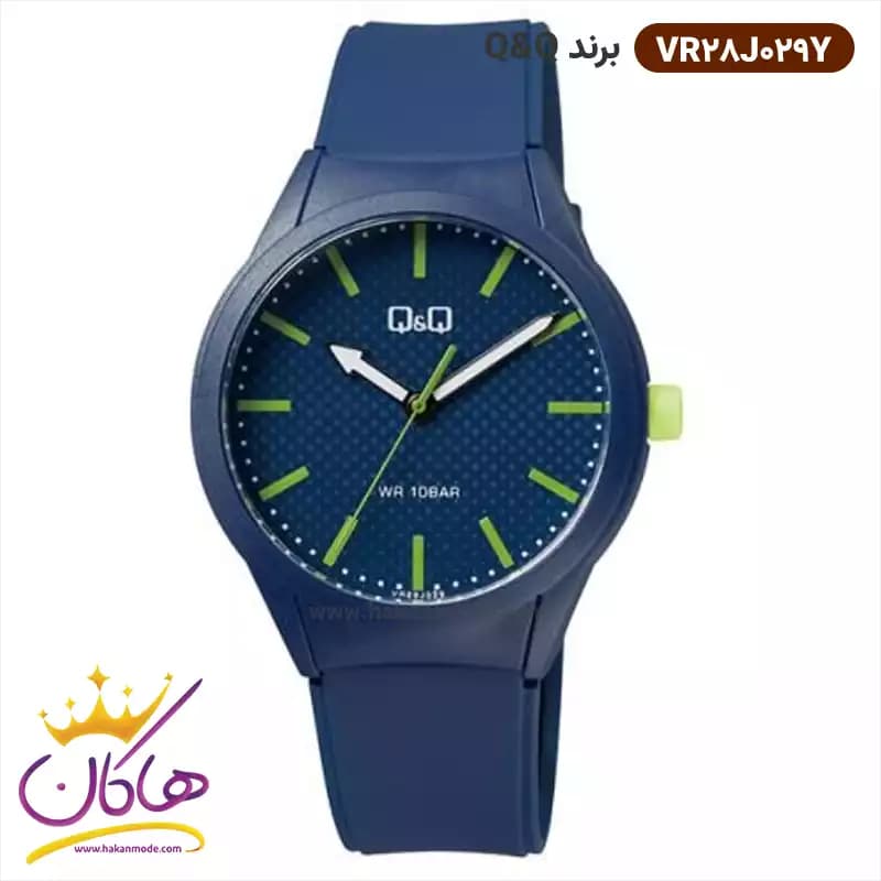 ساعت کیو اند کیو سیلیکونی آبی VR28J029Y