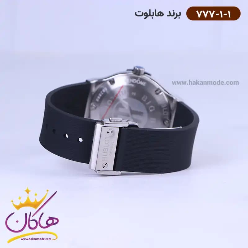 ساعت هابلوت زنانه بند رابر مشکی 777/1/1 — تصویر ۳