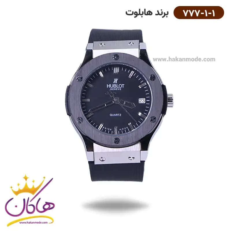 ساعت هابلوت زنانه بند رابر مشکی 777/1/1