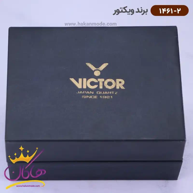 ساعت ویکتور زنانه فلزی نقره ای صفحه سورمه ای 1461/2 — تصویر ۵