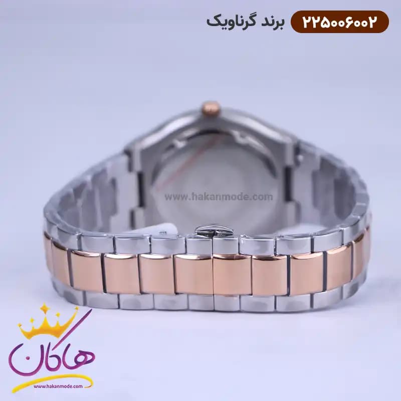 ساعت گرناویک ست فلزی نقره ای رزگلد 225006002-225006001 — تصویر ۷