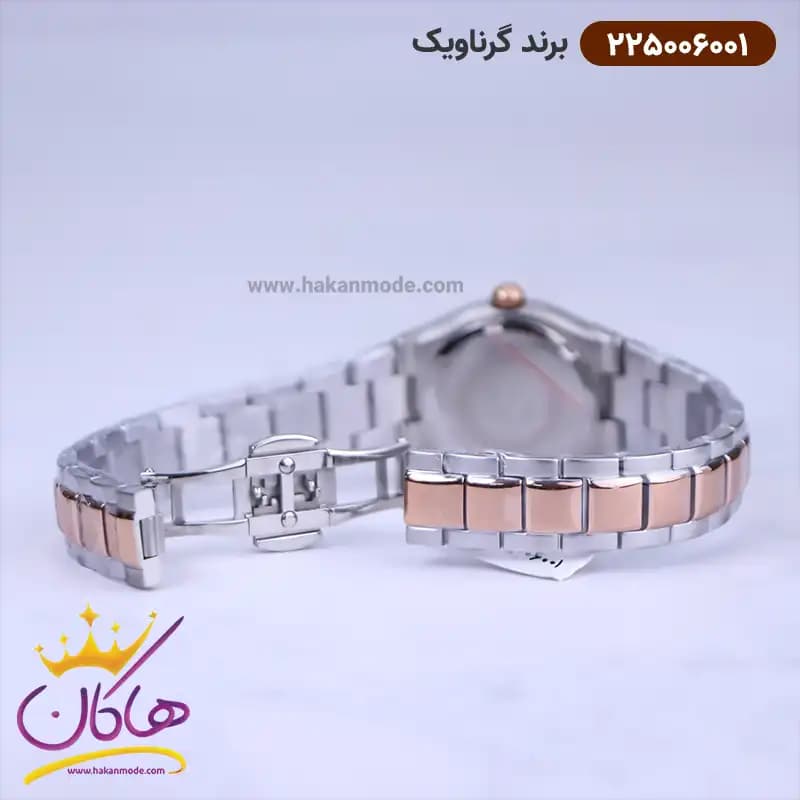ساعت گرناویک ست فلزی نقره ای رزگلد 225006002-225006001 — تصویر ۳