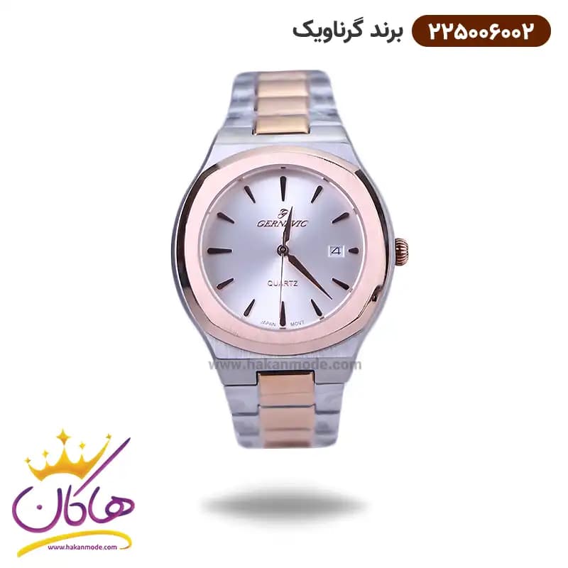ساعت گرناویک ست فلزی نقره ای رزگلد 225006002-225006001 — تصویر ۲