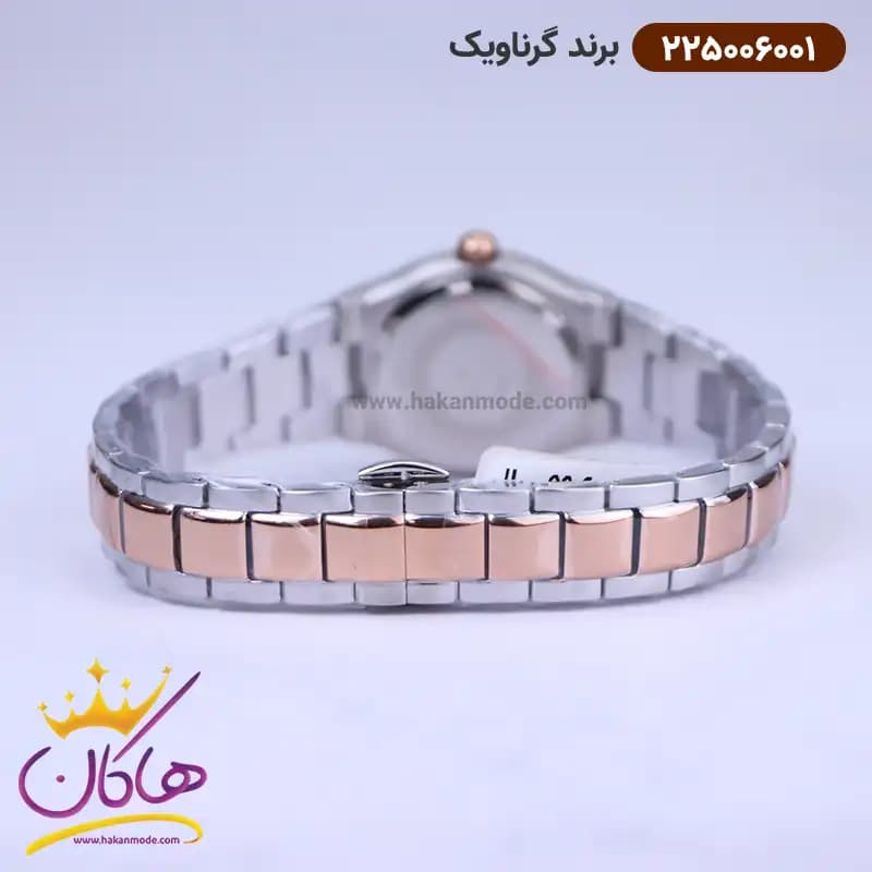 ساعت گرناویک ست فلزی نقره ای رزگلد 225006002-225006001 — تصویر ۴