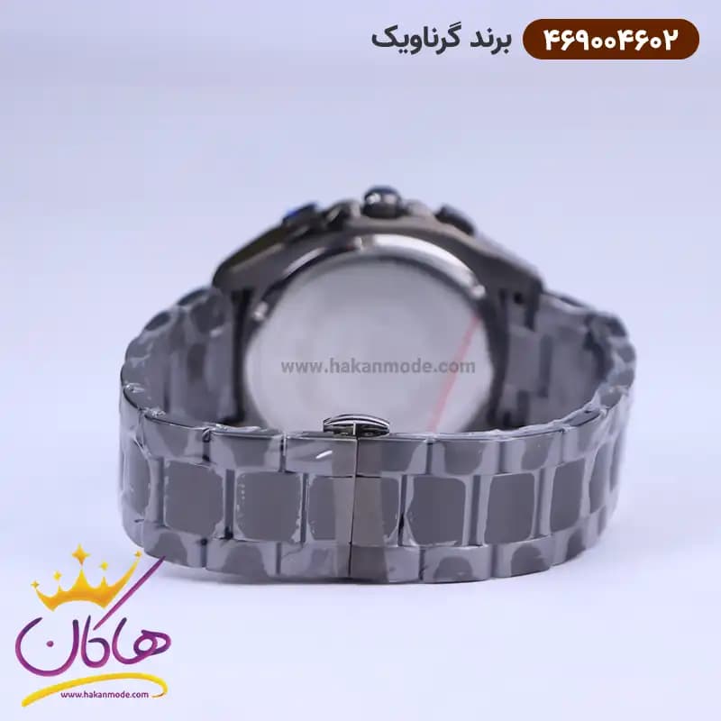 ساعت گرناویک مردانه فلزی تمام دودی کرنوگراف 469004602 — تصویر ۳