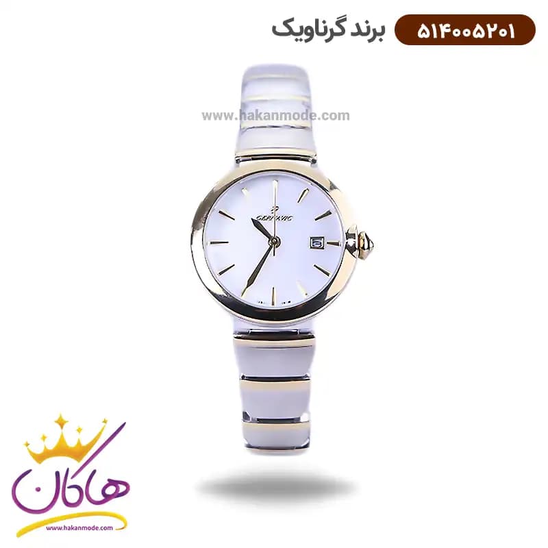 ساعت گرناویک زنانه فلزی نقره ای طلایی 514005201