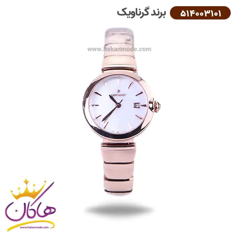 ساعت گرناویک زنانه فلزی تمام رزگلد 514003101