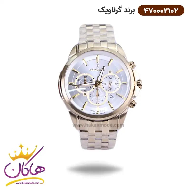 ساعت گرناویک مردانه فلزی طلایی کرنوگراف 470002102