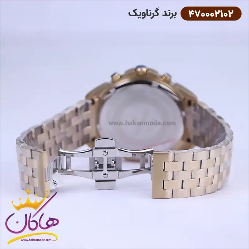 ساعت گرناویک مردانه فلزی طلایی کرنوگراف 470002102 — تصویر ۲