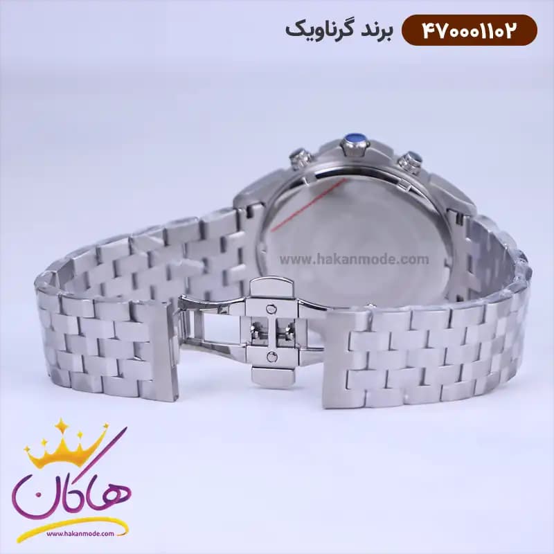 ساعت گرناویک مردانه فلزی نقره ای کرنوگراف 470001102 — تصویر ۲