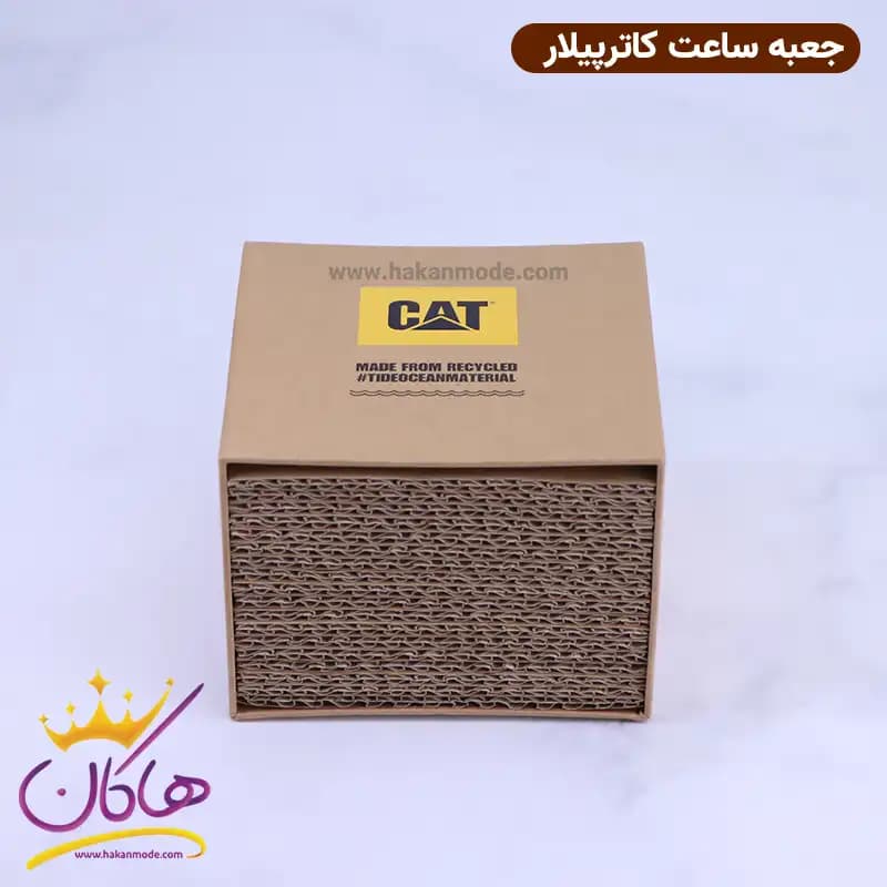 ساعت کاترپیلار مردانه بند رابر زرد دو زمانه MA.155.27.137 — تصویر ۷