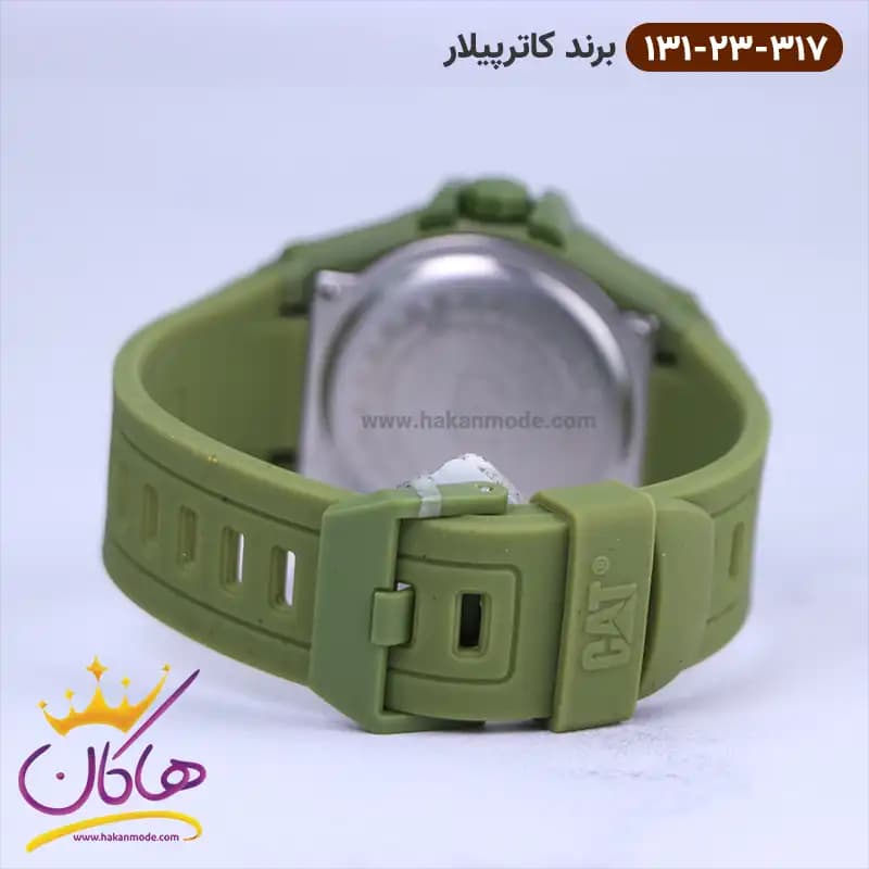 ساعت کاترپیلار مردانه بند رابر تمام سبز LO.131.23.317 — تصویر ۲