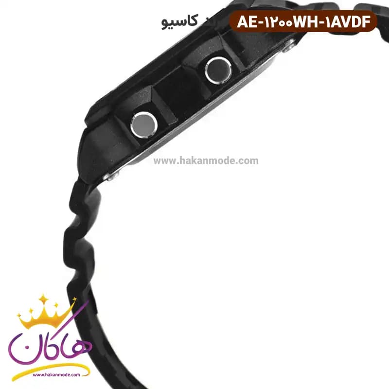 ساعت کاسیو مردانه رابر مشکی دیجیتالی AE-1200WH-1AVDF — تصویر ۳