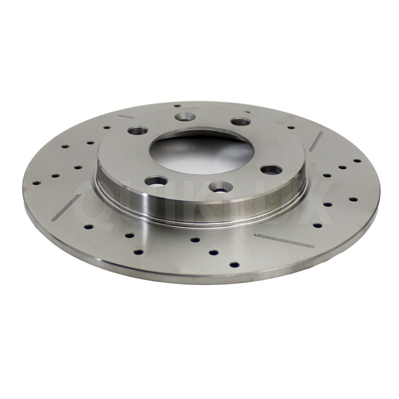 دیسک ترمز PFC سوراخ دار شیار دار چرخ عقب پژو 206 تیپ 5، H30 CROSS، پژو 207، رانا – مدل توربو — تصویر ۲
