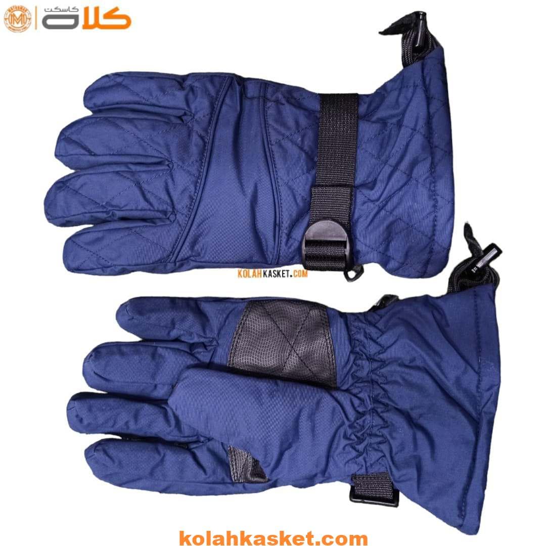 دستکش موتور سواری زمستانی | برزنتی BLUE — تصویر ۳