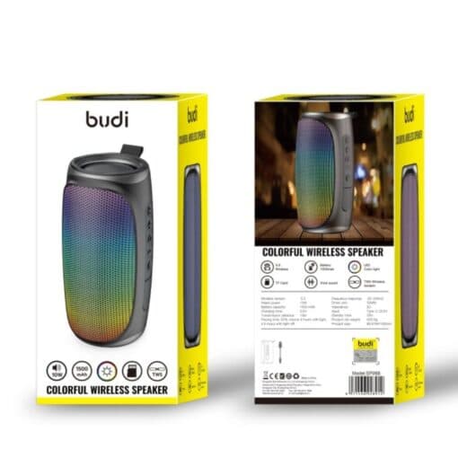 اسپیکر بلوتوثی قابل حمل بودی مدل BUDI SP06B — تصویر ۲