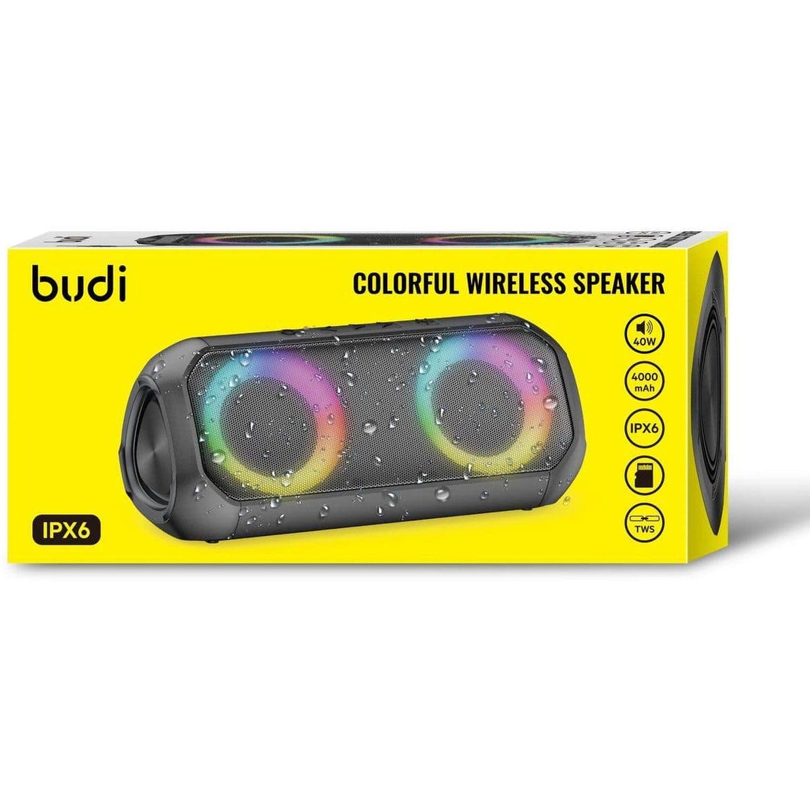 اسپیکر بلوتوثی قابل حمل بودی مدل BUDI SP08B — تصویر ۳