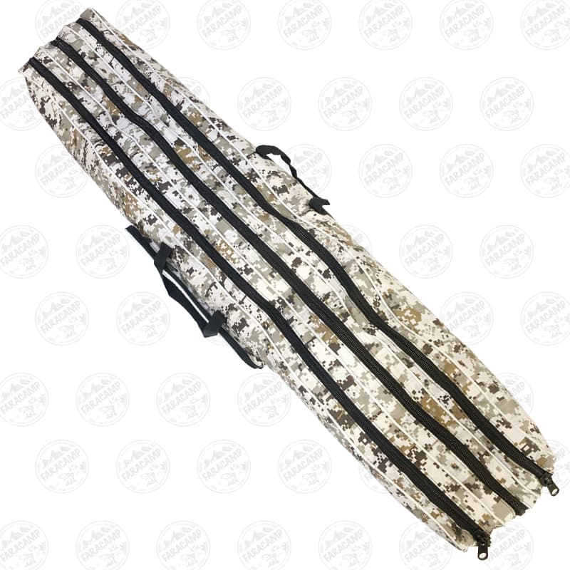 کیف لنسر ماهیگیری سه زیپ دایوا ۱۲۰ سانتی طرح استتار خاکی — تصویر ۲