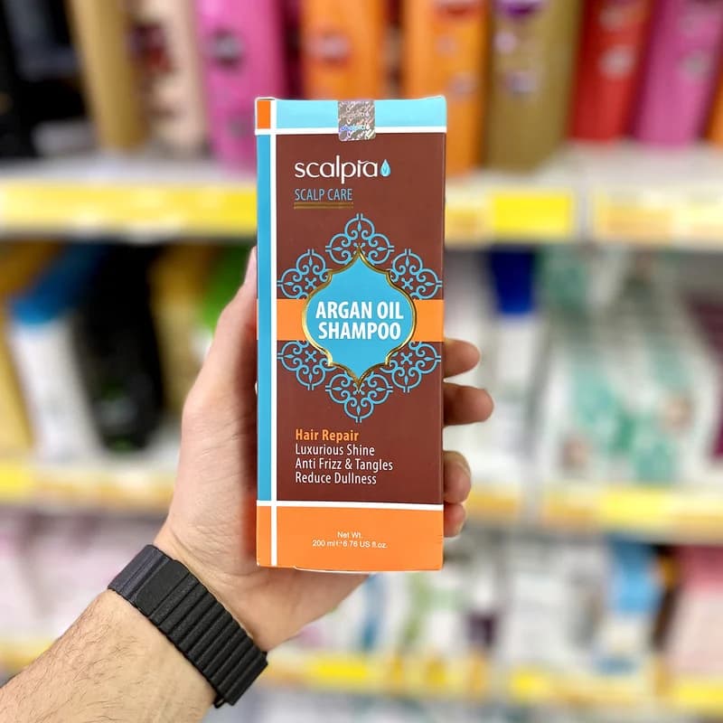 شامپو مو اسکالپیا مدل argan oil حجم 200 میلی لیتر — تصویر ۲