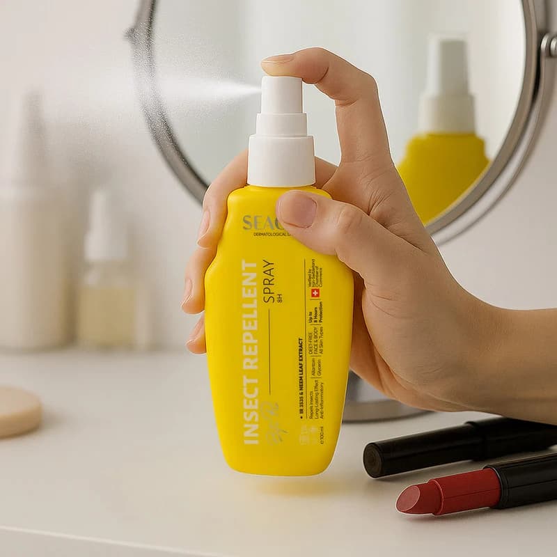 اسپری بدن ضد حشره سی‌گل مدل Heal-Pro حجم 100 میلی‌لیتر مناسب انواع پوست، حاوی اسید آمینه بتاآلامین، ضد اگزما، ضد ورم و پف، محافظت پوست بانوان و آقایان، ساخت ایران — تصویر ۲