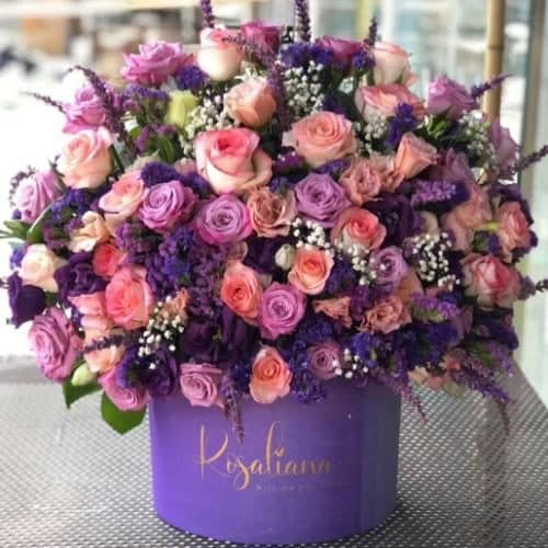 باکس گل رز رنگی 5714