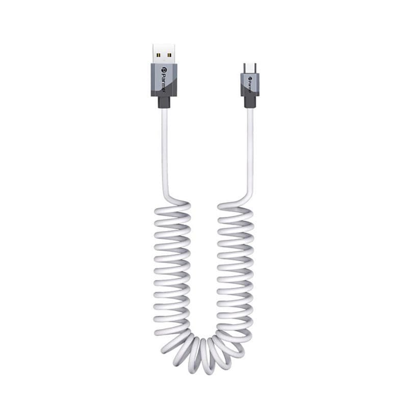 کابل تبدیل USB به MicroUSB پارمپ مدل SPRING 27AM1.8M طول 1.8 متر