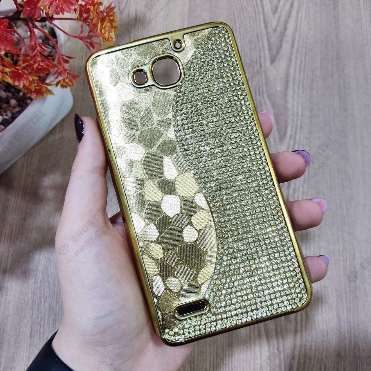 قاب گوشی Huawei G750 مدل ژله ای نگین دار
