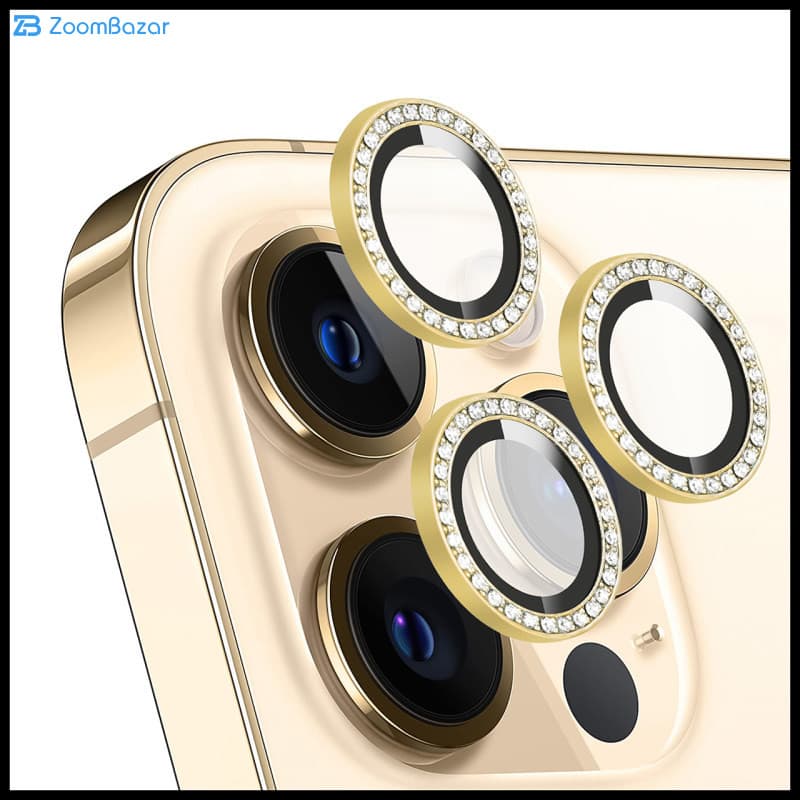 محافظ لنز دوربین گرین مدل Diamond مناسب برای گوشی موبایل اپل iphone 14 Pro Max / 14 Pro — تصویر ۵