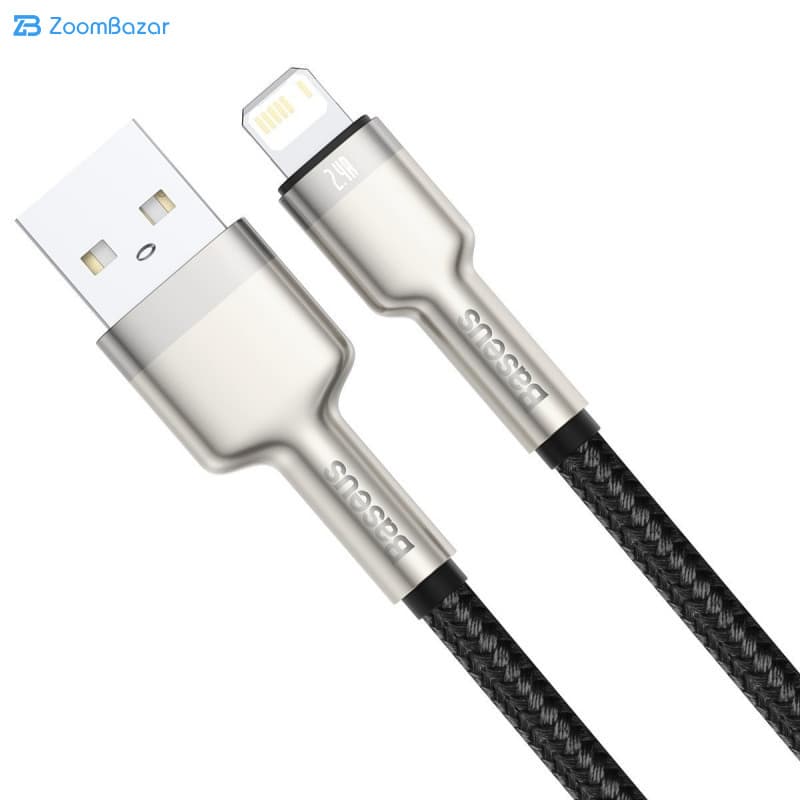 کابل تبدیل USB به لایتنینگ باسئوس مدل CALJK-B QUALITY ZINC ALLOY طول 2 متر — تصویر ۳