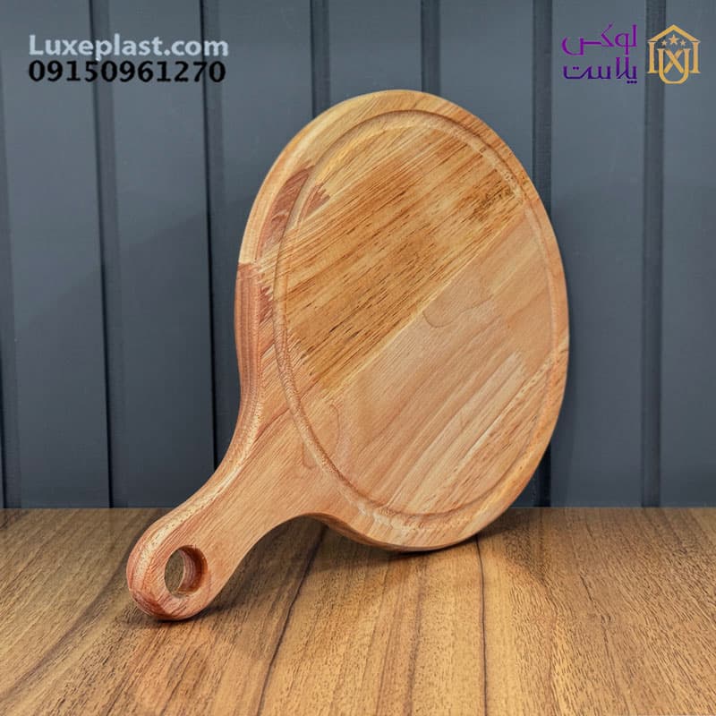 تخته گوشت چوبی راکتی گرد بزرگ نایس وود مدل 508 — تصویر ۶