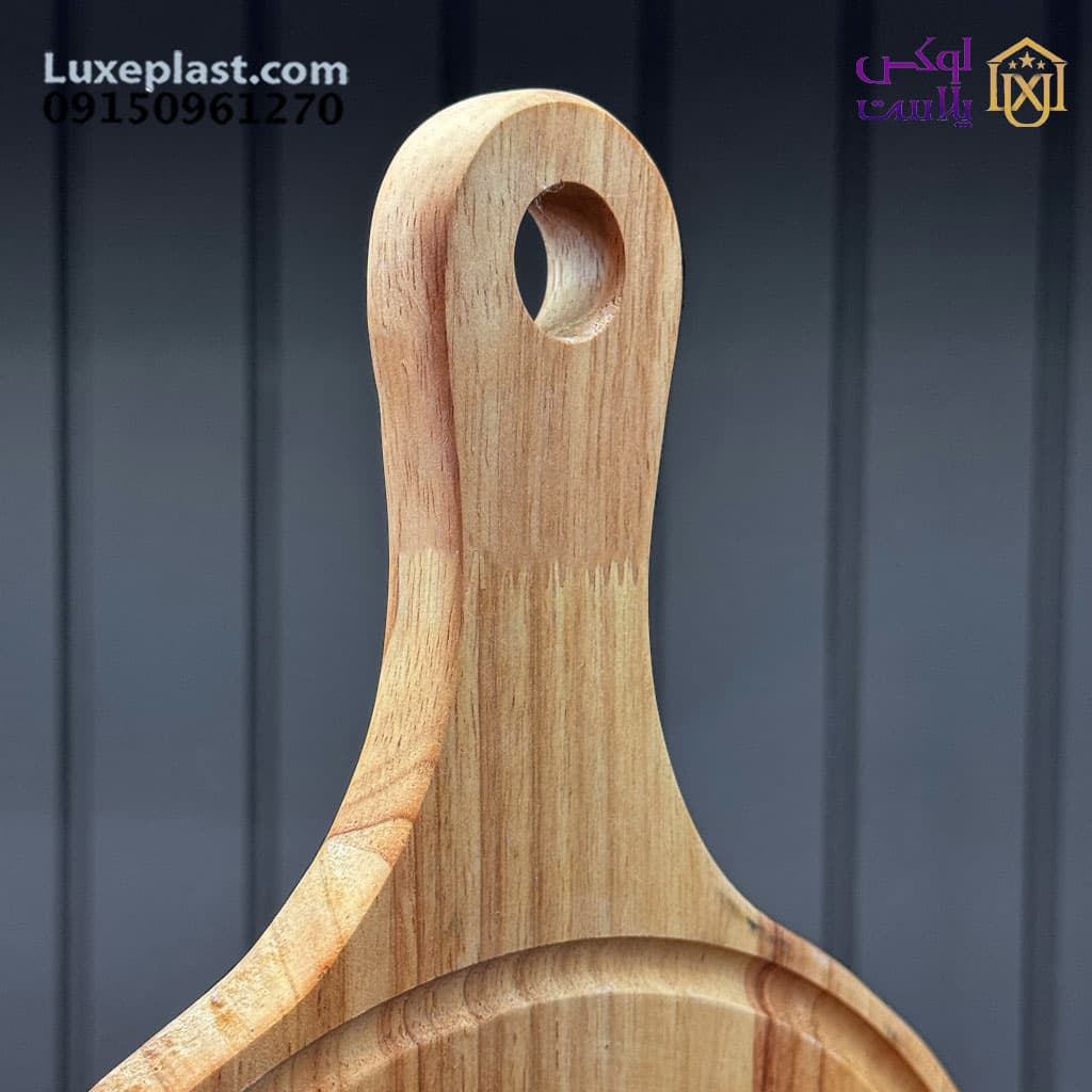 تخته گوشت چوبی راکتی گرد بزرگ نایس وود مدل 508 — تصویر ۸