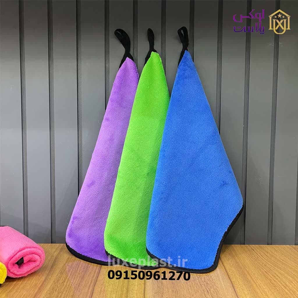 دستمال دولایه میکروفایبر 40 در 30 دوردوزی شده 7739 — تصویر ۴